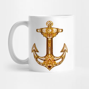 ANCHOR/ BROWN-MUSTARD YELLOW Mug